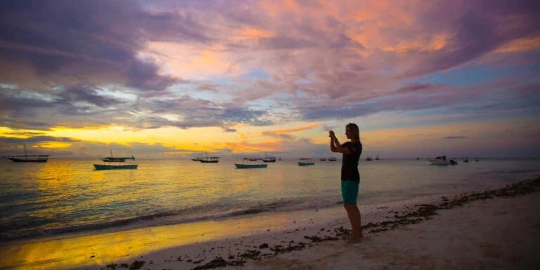 Sunset on Nungwi Beach Zanzibar